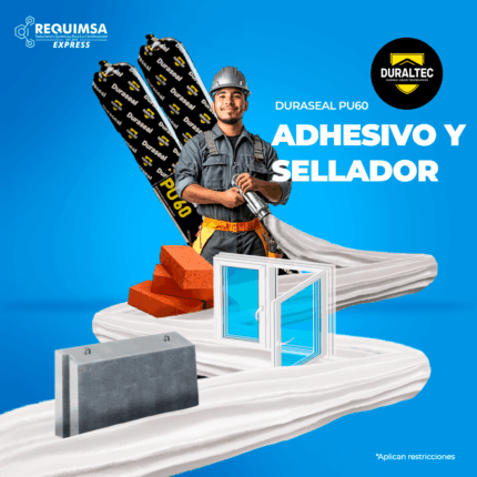 Sellador PU-60 poliuretano, seca por humedad del ambiente.