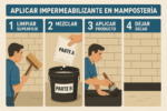 Impermeabilizante híbrido texturizado con caucho para mamposteria, flexible, se puede aplicar en humedo