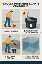 impermeabilizante cementicio, soporta presión positiva y negativa, ideal para cisternas, flexible