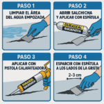 Sellador QuickPatch poliuretano modificado, ideal para aplicación y parcheo de grietas.