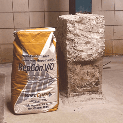 Repcon VO SpecChem. Mortero de reparación vertical